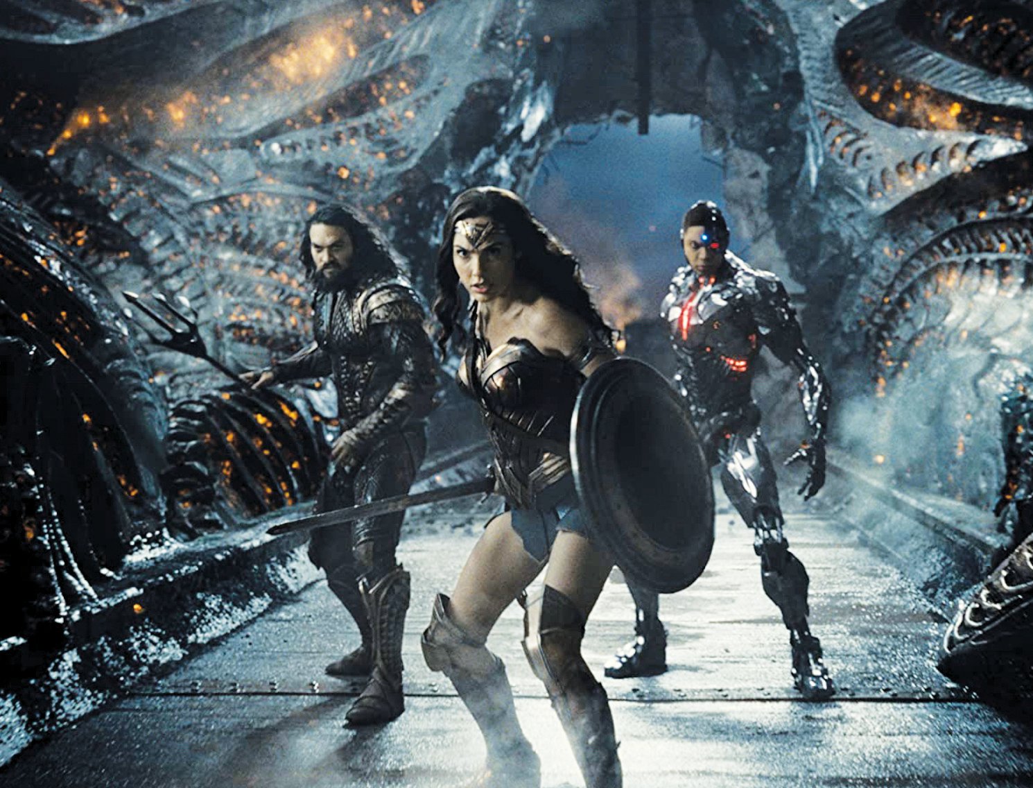 Jason Momoa, Gal Gadot and Ray Fisher star in 'Zack Snyder's Justice League.'