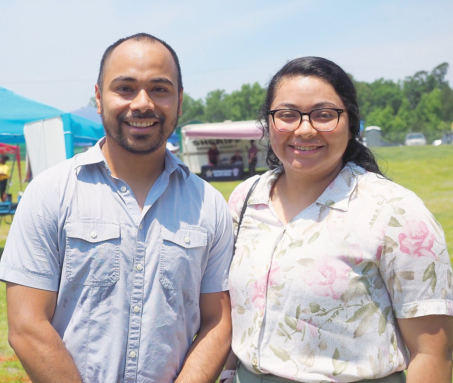 Franklin Gomez Flores and his sister, Maria Gomez Flores, at CORE's Juneteenth celebration last summer in Pittsboro. 'I do not identify as Latinx, but I do recognize that when Latinx is used, the user is referring to my community and that I may be included,' said Gomez Flores, who is Chatham's first Latino commissioner. 'I believe we all have the freedom of expression.'