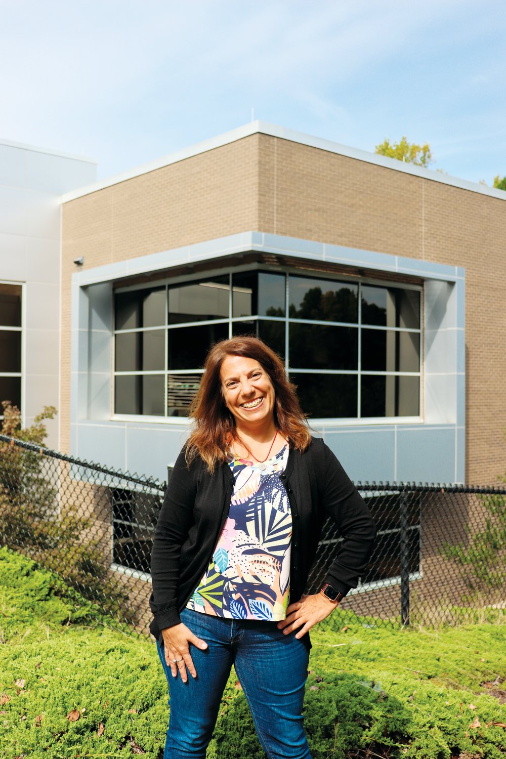 Julia Herbón, the lead ESL Instructor at Central Carolina Community College, outside the college's Siler City Center. CCCC offers the community free ESL classes.