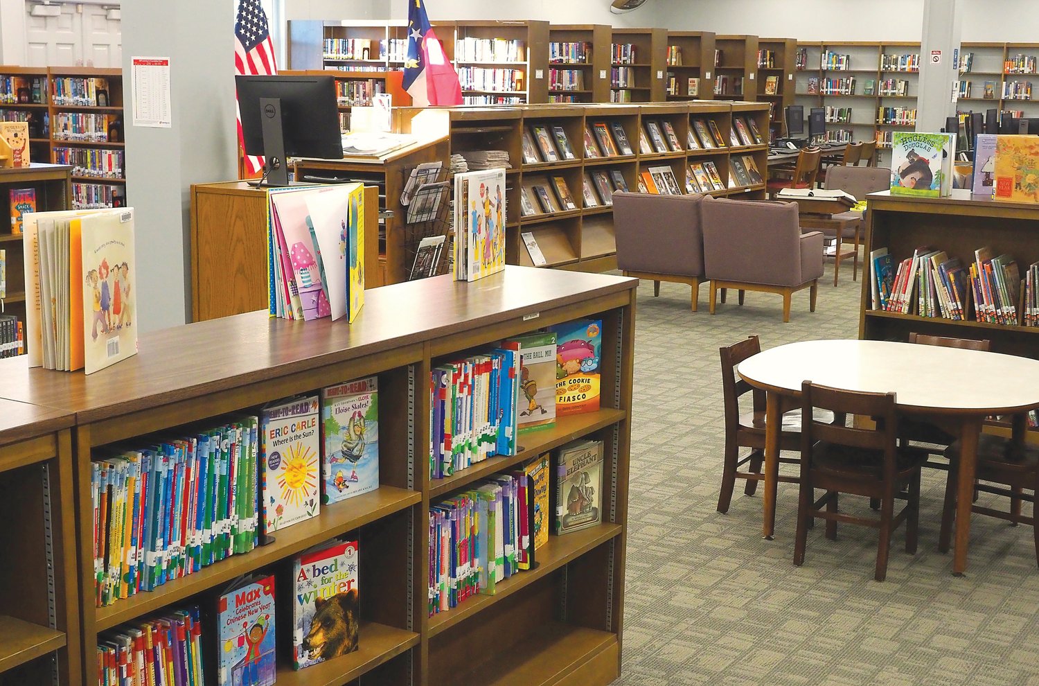 Wren Memorial Library's reading room in Siler City.