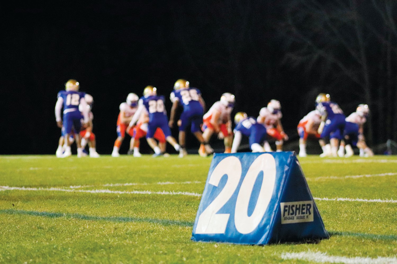 The view from the 20-yard-line marker during the Jordan-Matthews Jets' home game against Randleman last March. The new 14U Siler City Jets will play their games at Jordan-Matthews' football stadium.