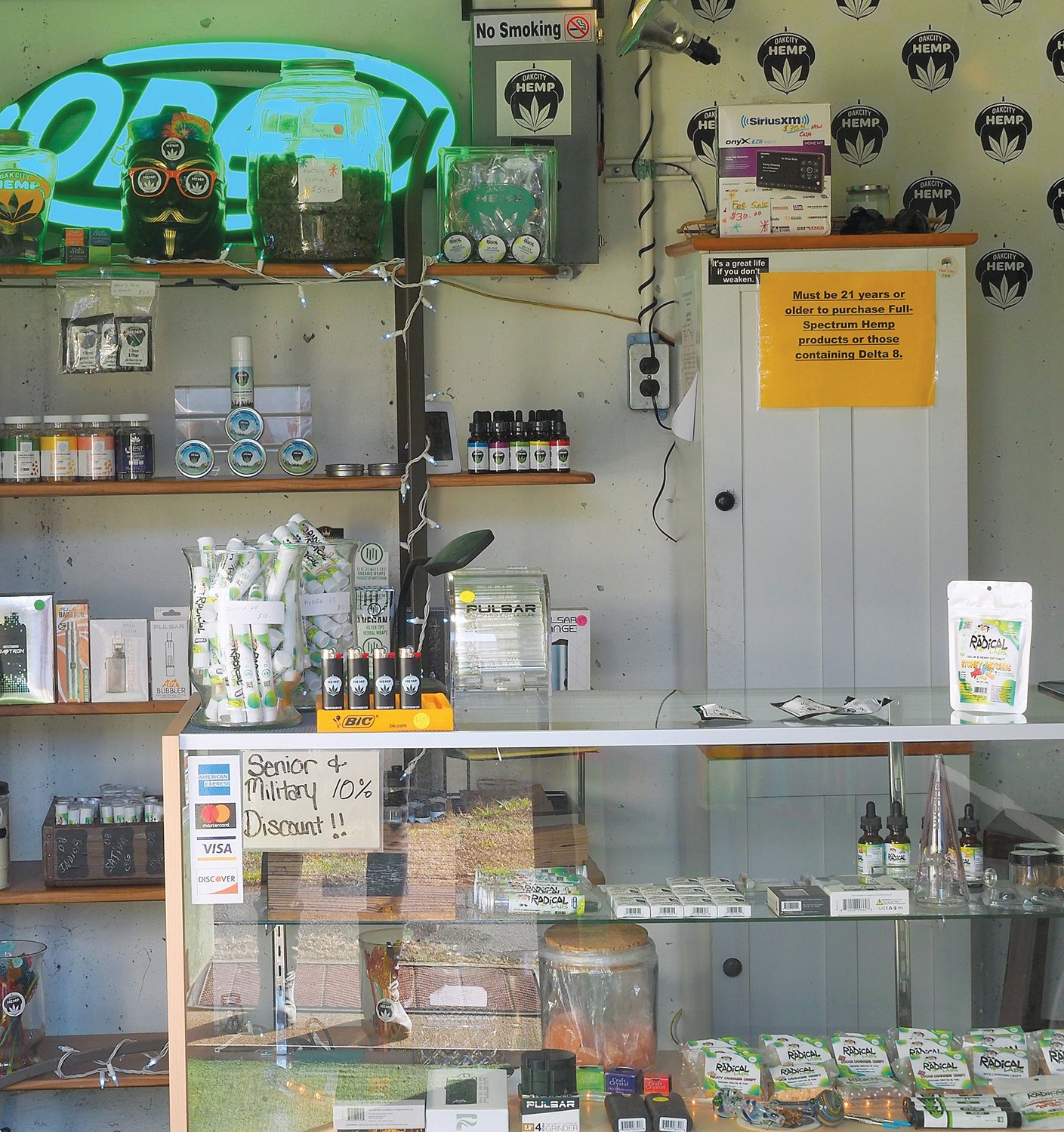 Oak City Hemp in Pittsboro offers various CBD and Delta-8 products for customers. Under a proposed new bill, Oak City may be a candidate to retail medical marijuana.