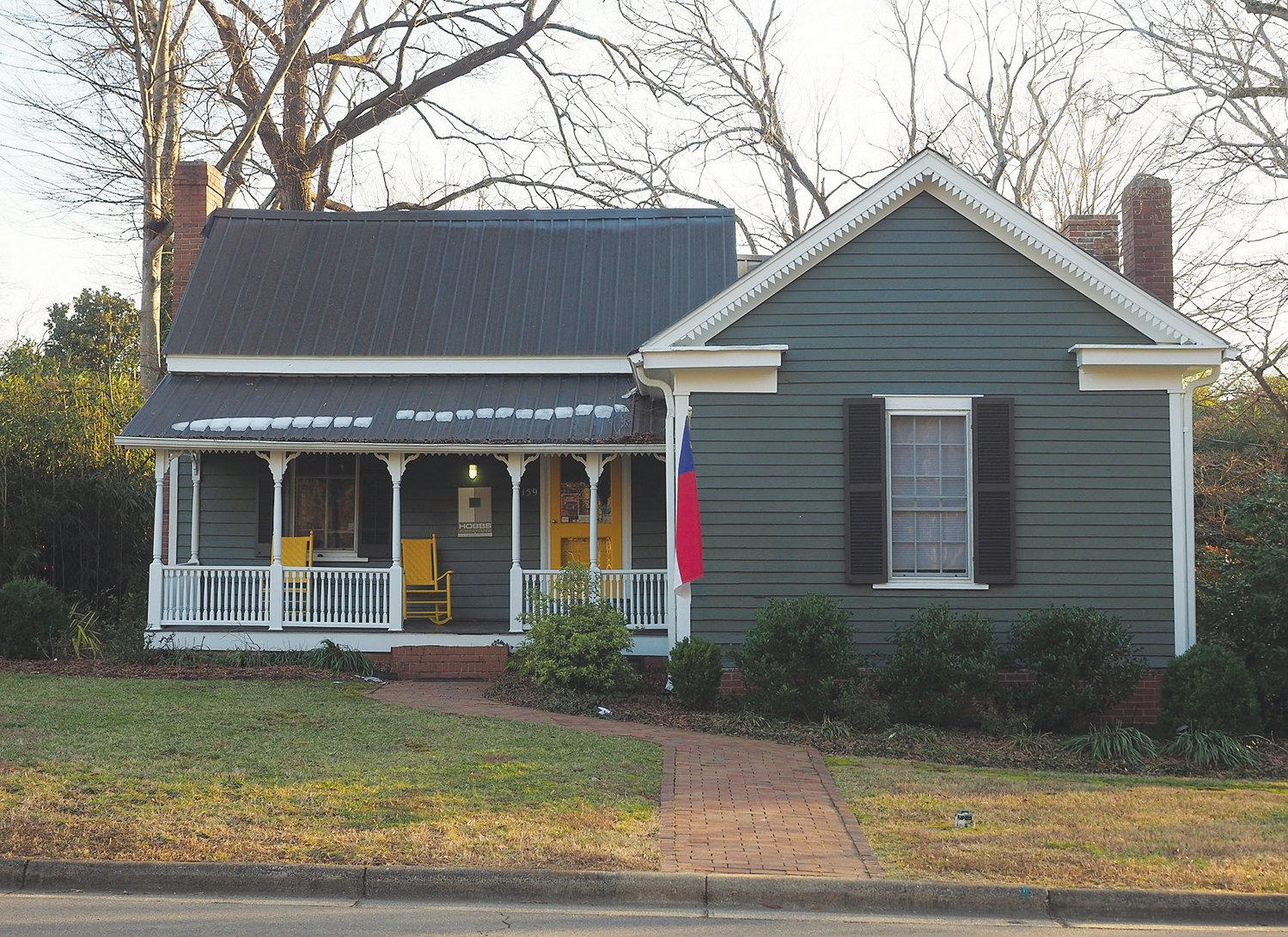 The Lewis Freeman House, now home to Hobbs Architects, is a key stop along the African-American Walking Tour in Pittsboro.