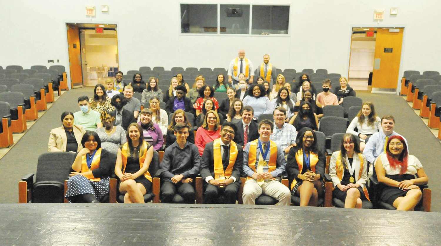 Members of the CCCC's Beta Sigma Phi Chapter of Phi Theta Kappa International Honor Society.