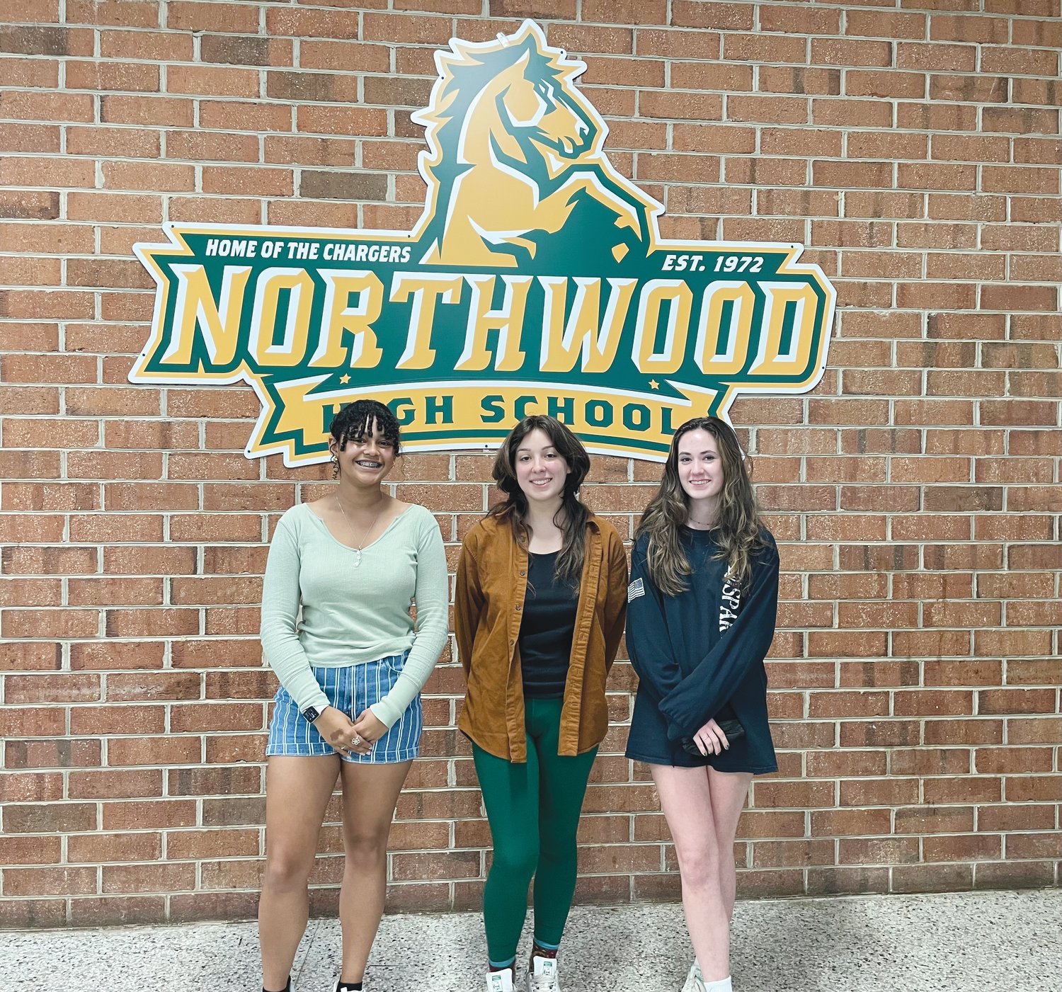 Northwood High School juniors Ana Barton (left), Sophia Roberts (center) and Samantha Thurber (right) were selected to attend N.C. Governor's School this summer.