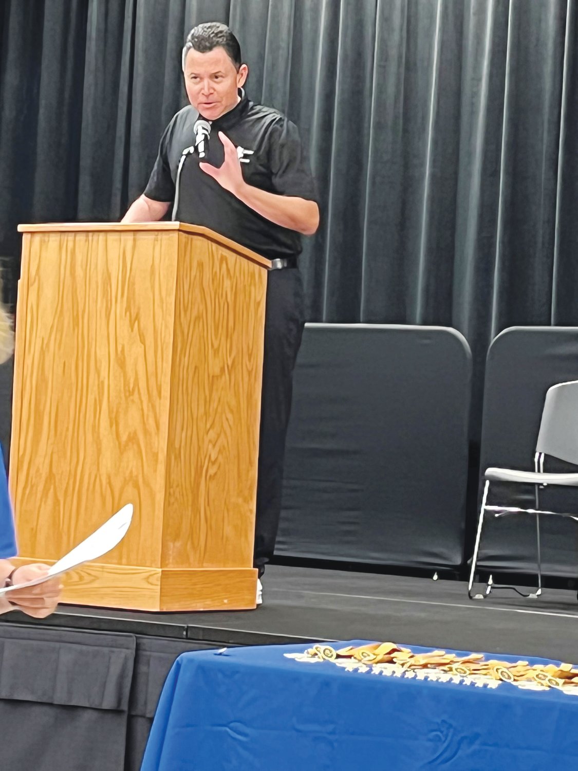 Brad Allen, president and executive director of North Carolina Senior Games, served as emcee of the Chatham County Senior Games & SilverArts 2022 Awards and Recognition Ceremony last Friday at Chatham County Agricultural and Conference Center in Pittsboro.