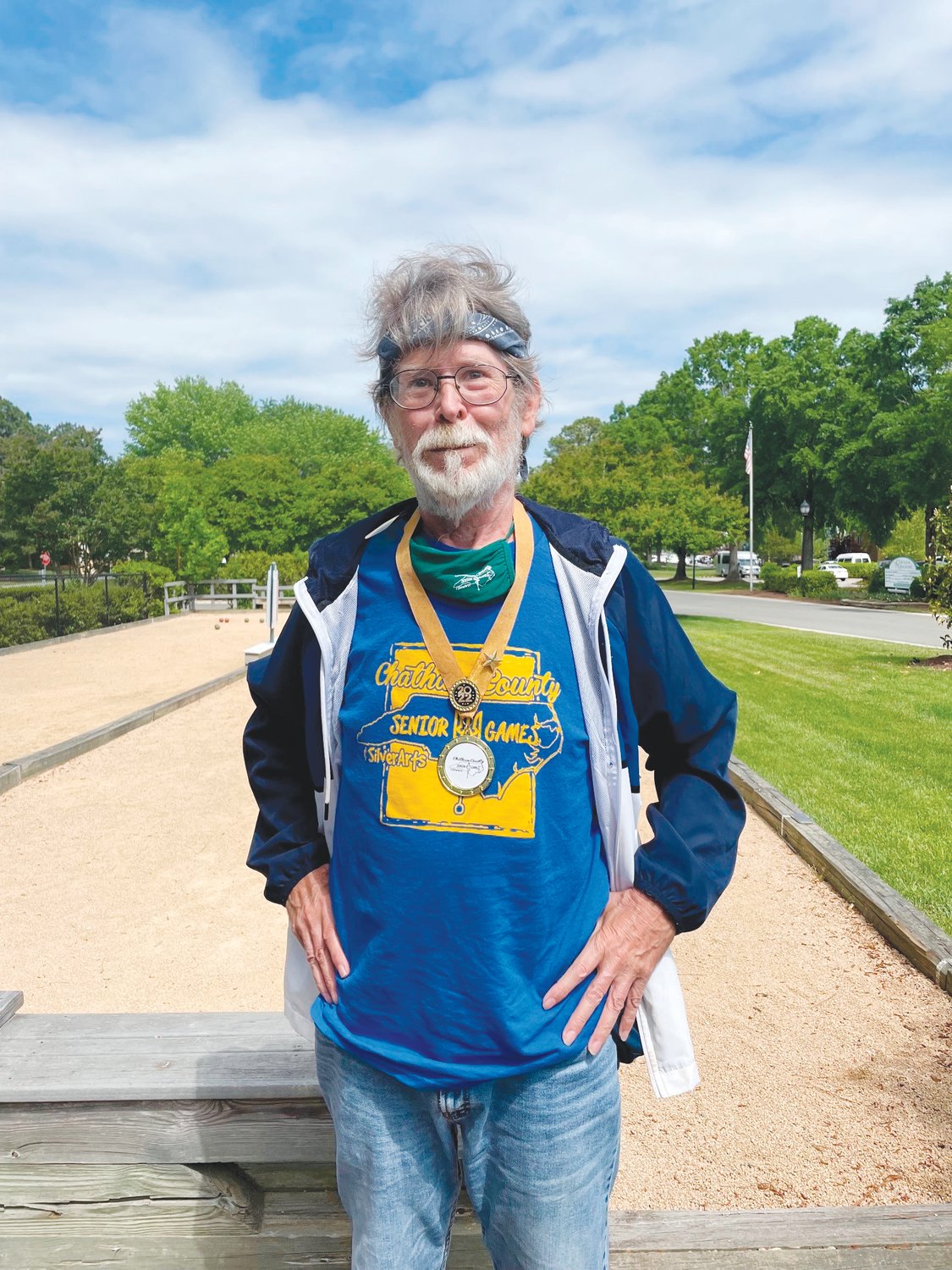 Among Bill Widman’s patronage of Council on Aging events includes Chatham County Senior Games, where he claimed a gold medal in men’s bocce.