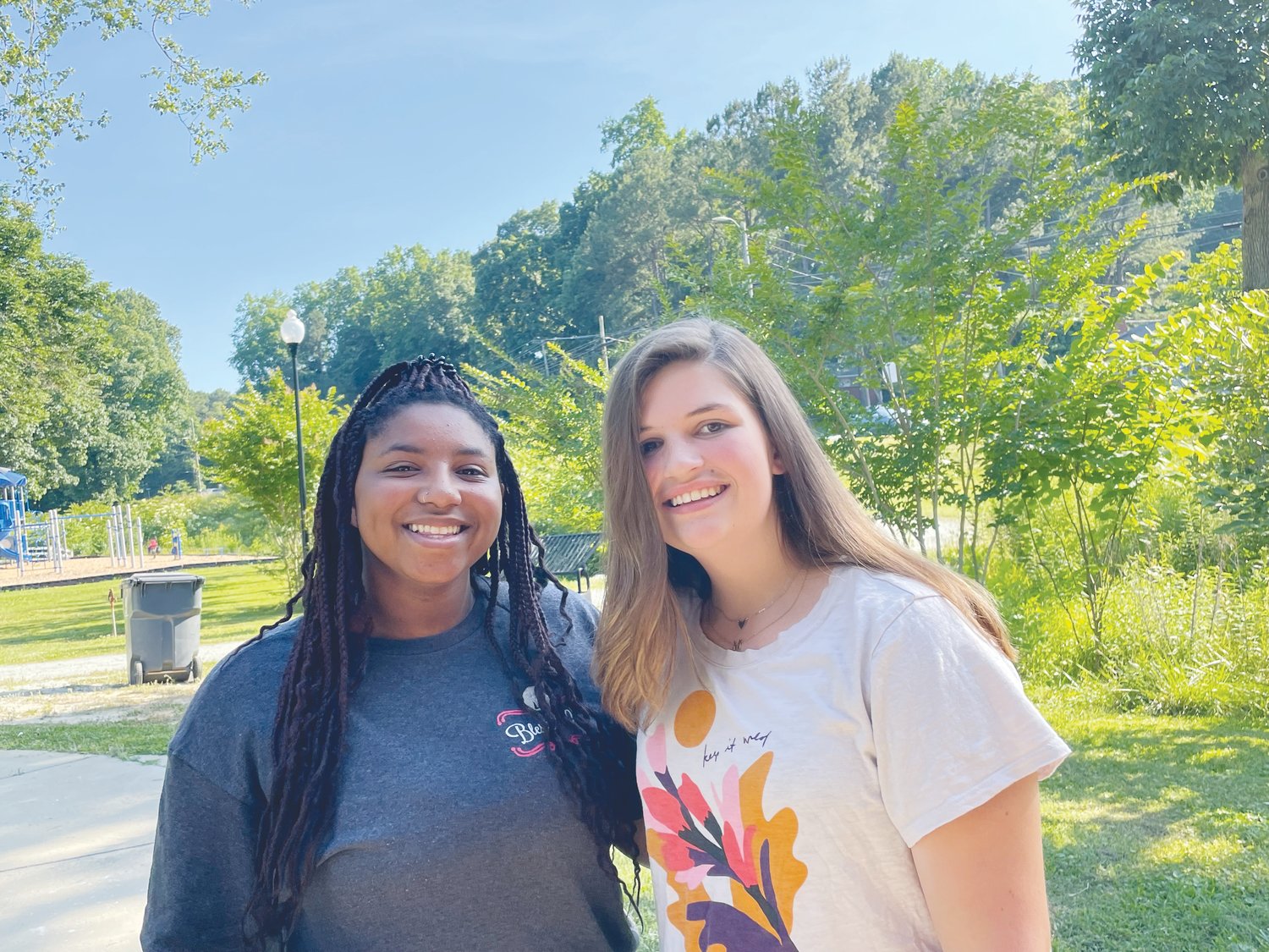 Massiah Smith (left) and Mary Harris met through the Chatham County Schools Virtual Academy. Their virtual friendship is now taking them on a trip across Europe together.