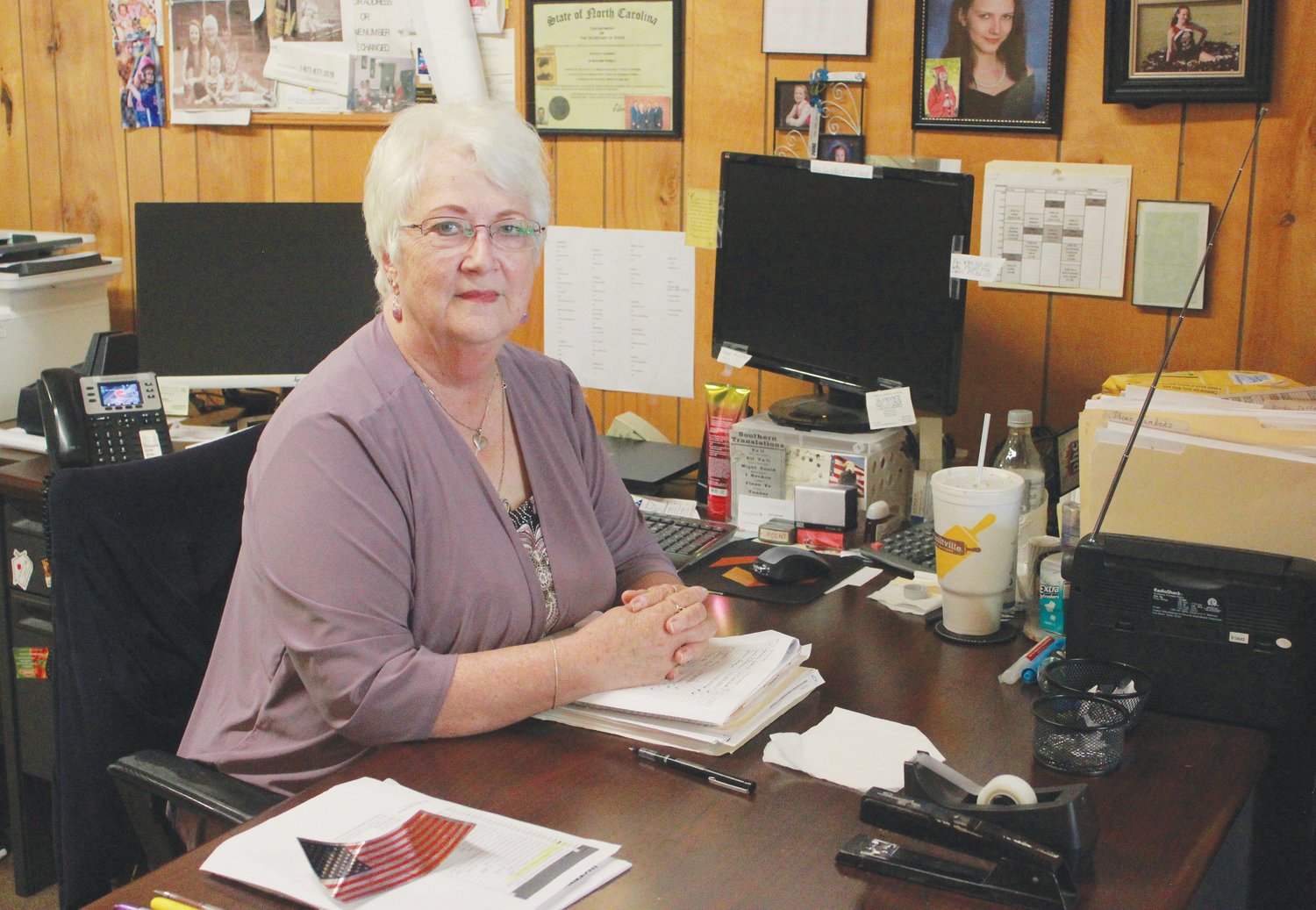 Pat Hackney is celebrating her 40th anniversary as an account manager at Chatham County Insurors in downtown Siler City.