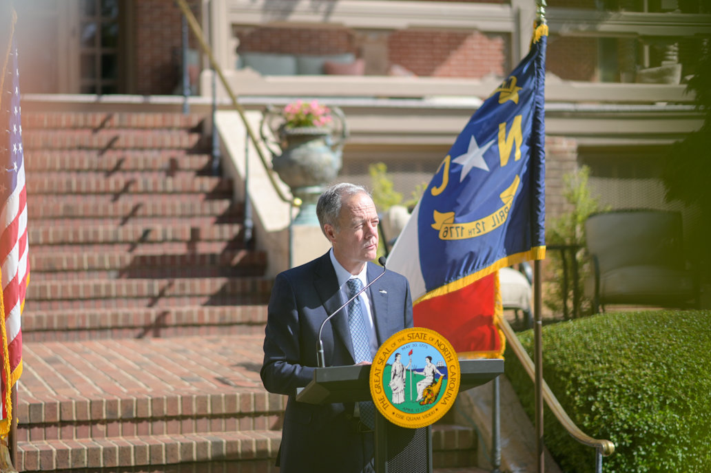 Wolfspeed President and CEO Gregg Lowe announced a historic investment in Chatham County at the Governor's Mansion in Raleigh on Friday. The company will invest $5 billion and create 1,800 jobs at the Chatham-Siler City Advanced Manufacturing Site.