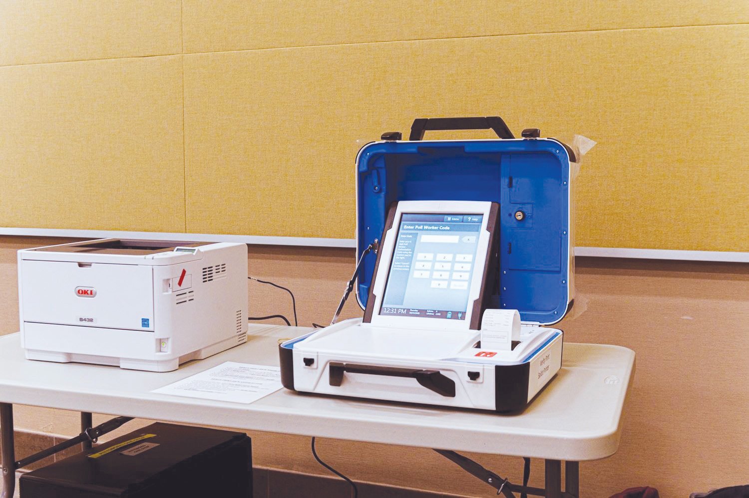 A piece of equipment used by the Chatham County Board of Elections.